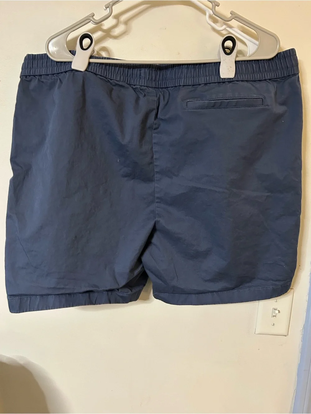 Tommy Hilfiger Navy Elastic Waist Shorts with Logo Tag